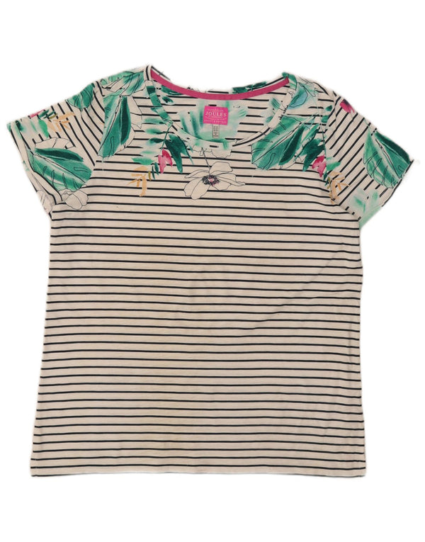 Tricou grafic Joules pentru femei Top UK 14 Large White Striped