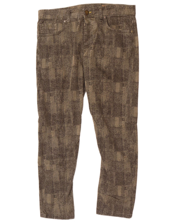 Pantaloni casual slim pentru bărbați vintage IT 48 Medium L34 L27 Gri Geometric