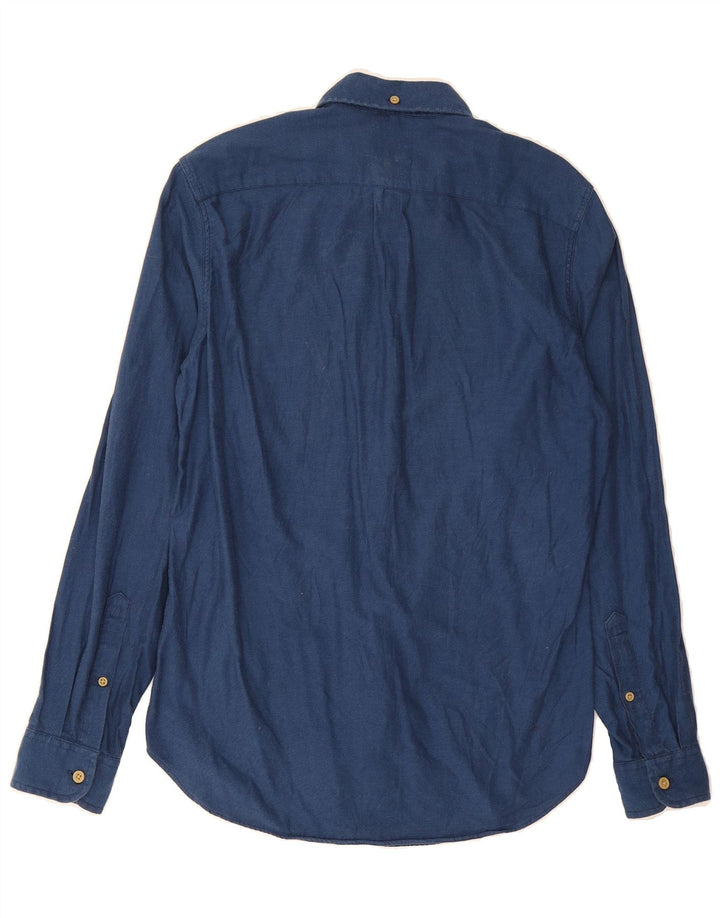 J. CREW Mens Flannel Shirt XS Navy Blue Cotton Vintage J. Crew and Second-Hand J. Crew from Messina Hembry 