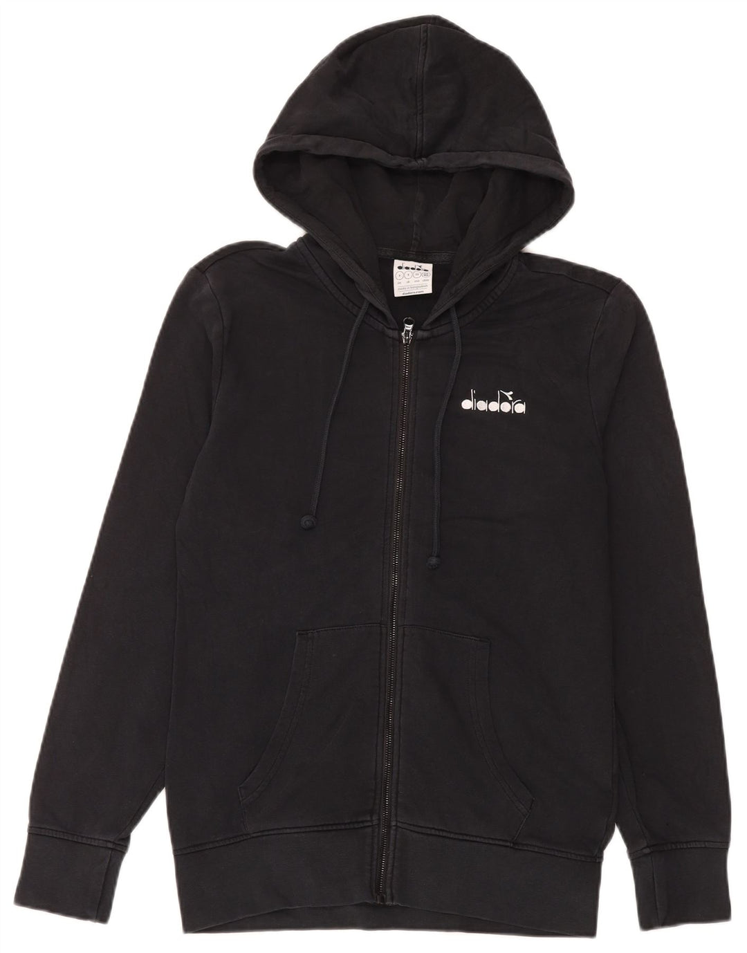 Pulover Diadora pentru bărbați, cu fermoar, mic negru
