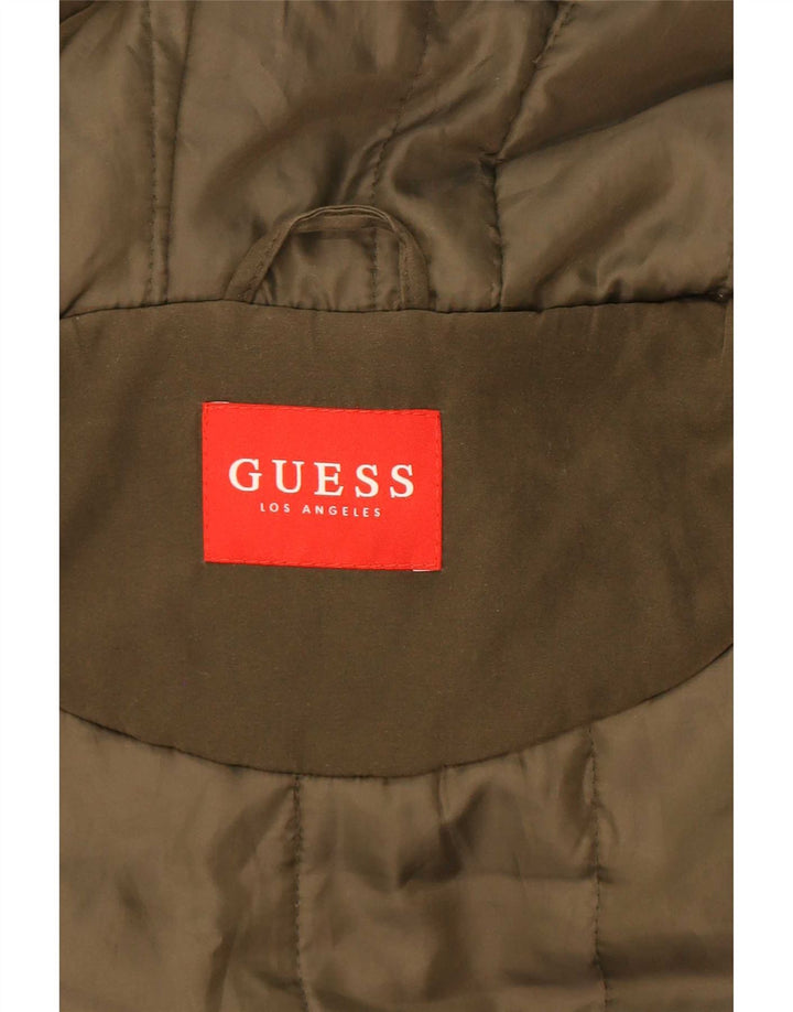 Jachetă parka supradimensionată cu glugă Guess pentru femei UK 6 XS Kaki Poliester