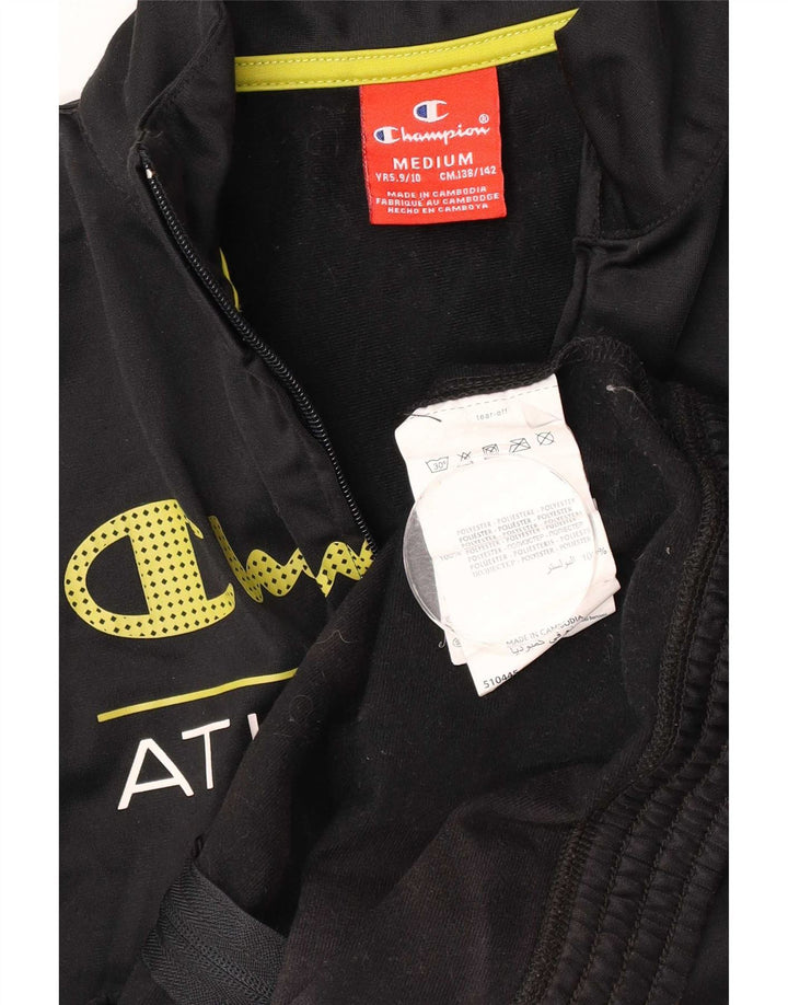 Champion Boys Graphic Trening Top Jacket 9-10 Years Medium Black