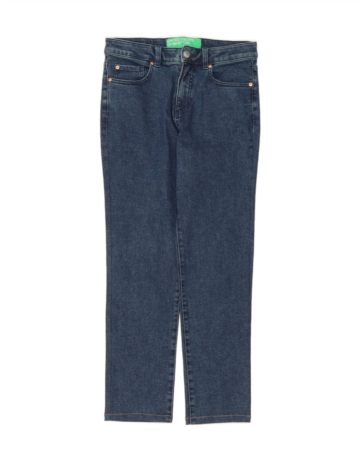 BENETTON Womens Straight Jeans W28 L27 Blue Cotton Vintage Benetton and Second-Hand Benetton from Messina Hembry 