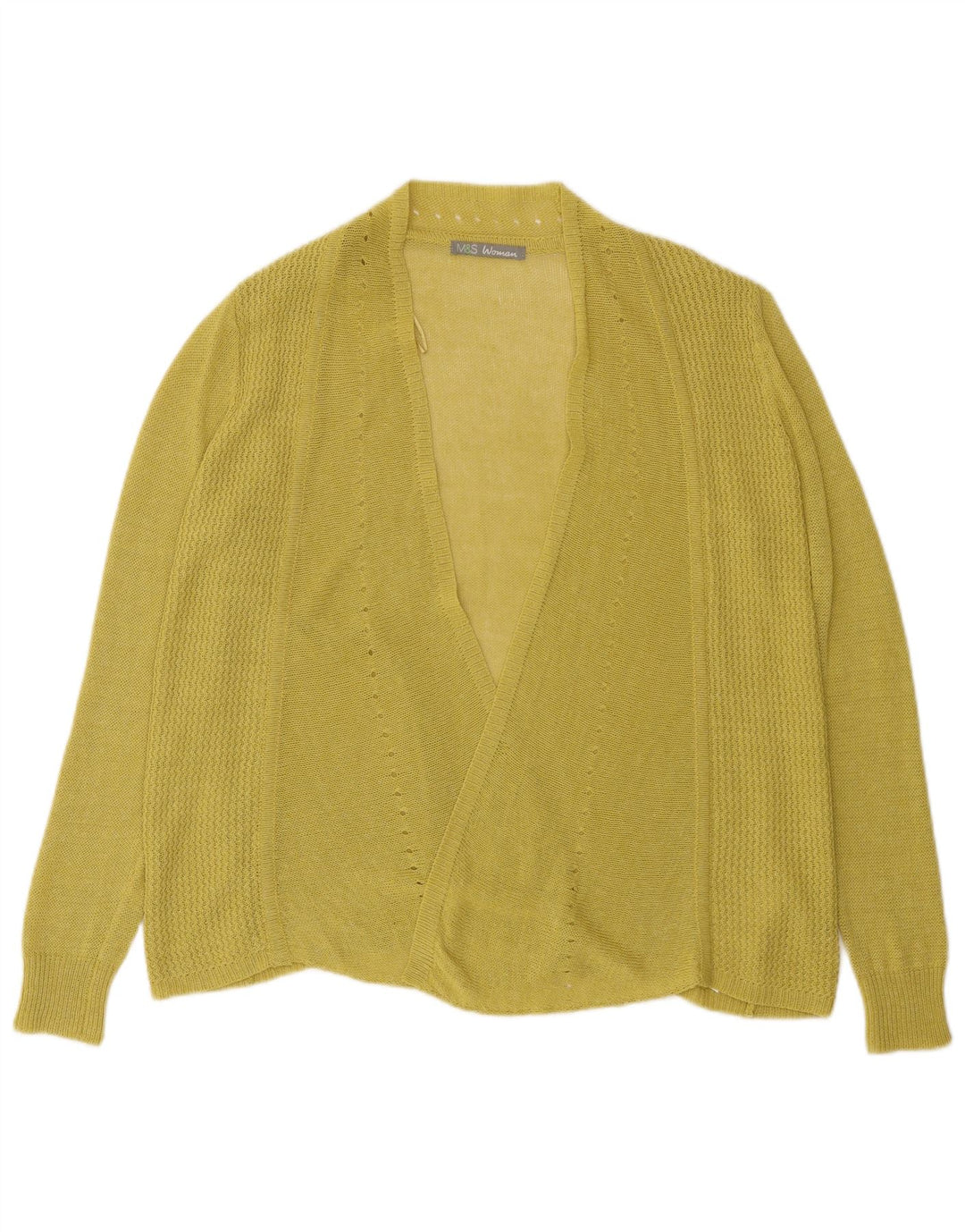 Pulover cardigan deschis pentru femei Marks & Spencer UK 16 mare, verde, viscoză
