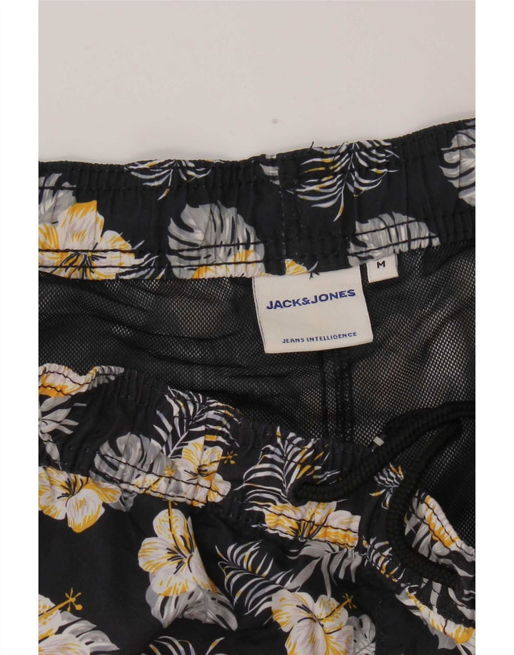 Pantaloni scurți de înot Jack & Jones pentru bărbați, poliester floral, albastru marin mediu