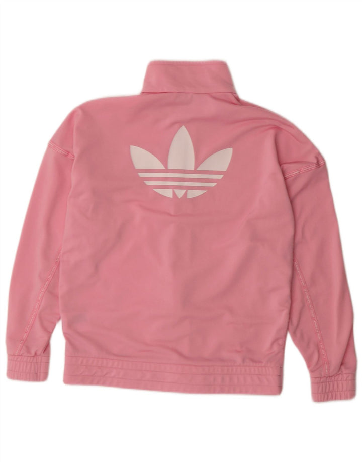 Jachetă de top pentru trening cu grafic pentru fete Adidas 11-12 ani poliester roz