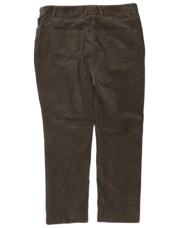 Pantaloni drepti din velur pentru femei Marks & Spencer UK 14 Large W34 L26 Khaki