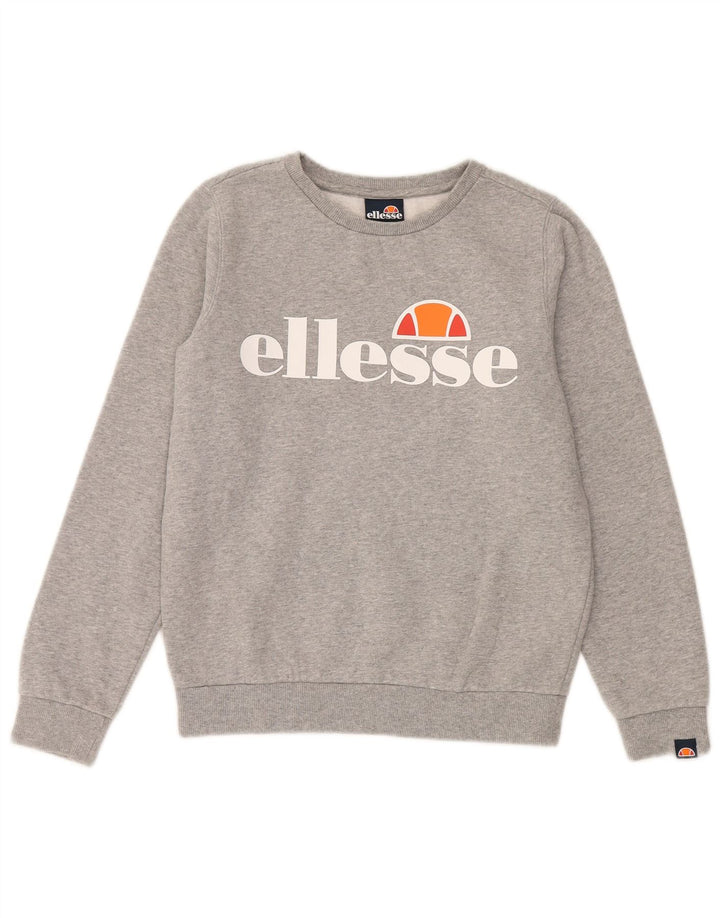 Hanorac cu grafic pentru băieți Ellesse Pulover 12-13 ani bumbac gri