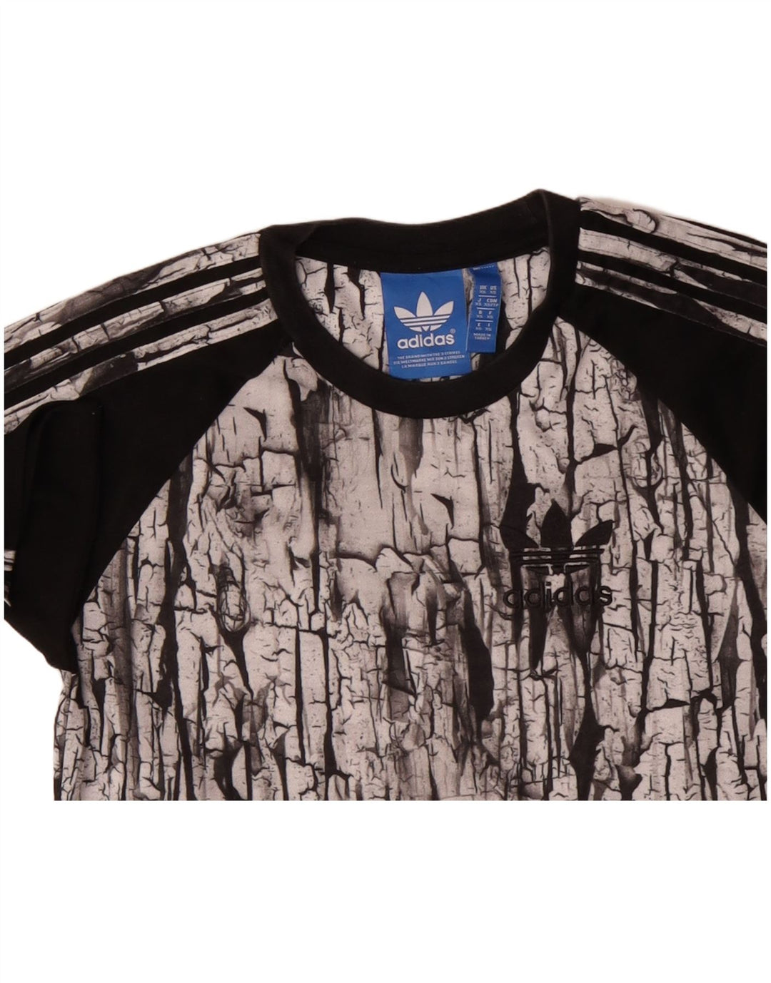 Tricou grafic ADIDAS pentru bărbați cu model abstract Top XS poliester negru