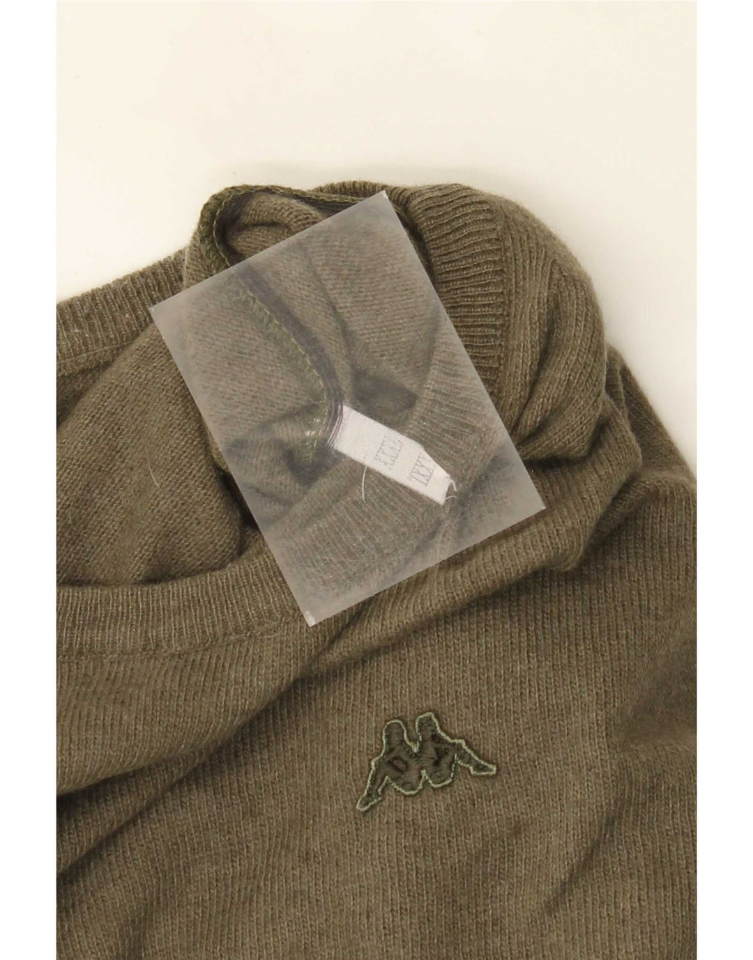 Pulover pentru bărbați Kappa cu decolteu triplu, 3XL, lână kaki