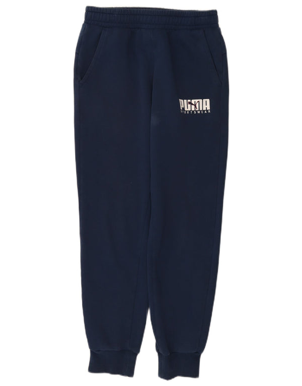Pantaloni de trening cu grafică Puma pentru bărbați Pantaloni de jogging mici Bumbac bleumarin