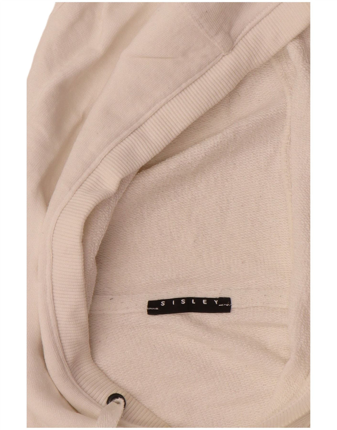 Jumper Sisley pentru bărbați cu glugă grafică, mare, alb