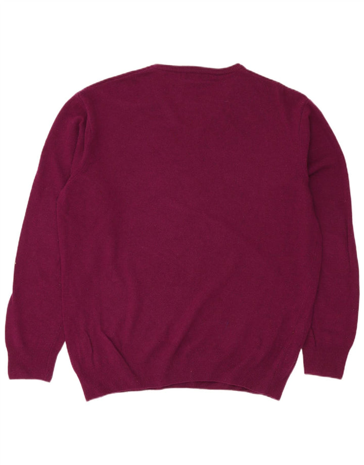 Pulover pentru bărbați KAPPA cu decolteu în V, 2XL, mov, lână de miel