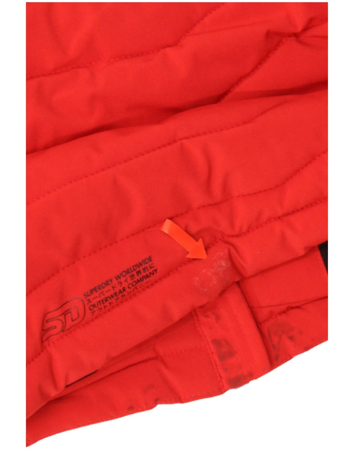 Jachetă căptușită cu glugă supradimensionată pentru femei Superdry UK 10 Poliester roșu mic