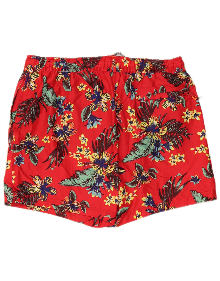Pantaloni scurți de înot pentru bărbați SUPERDRY 2XL poliester floral roșu