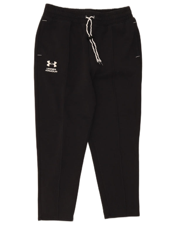 Pantaloni de trening Under Armour Crop pentru bărbați, bumbac mediu negru