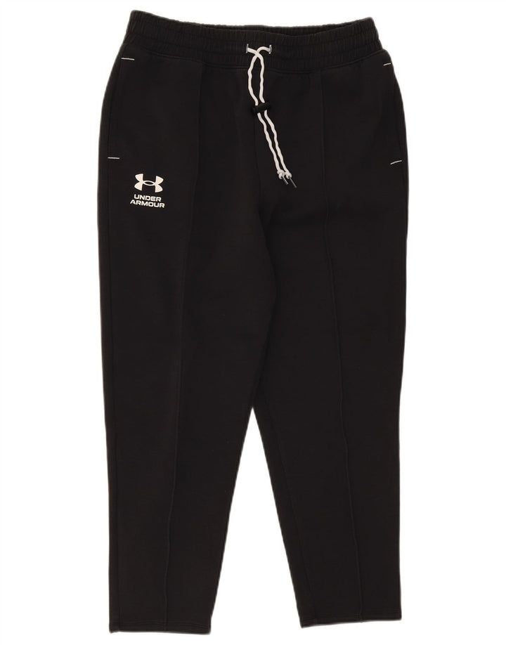 Pantaloni de trening Under Armour Crop pentru bărbați, bumbac mediu negru