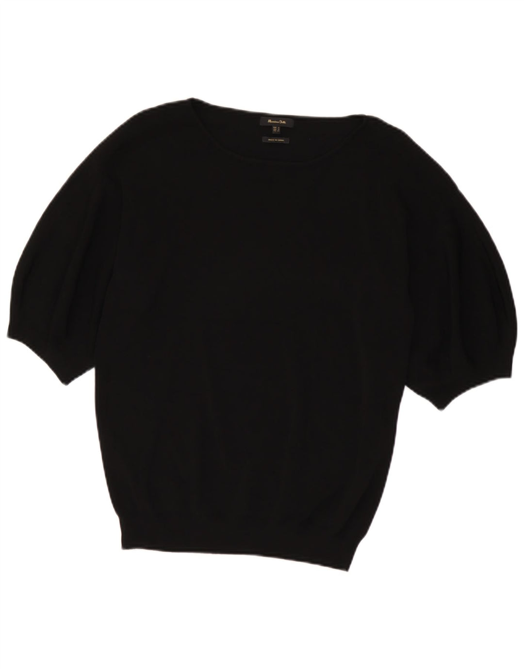 Pulover pentru femei Massimo Dutti cu gât de barcă UK 10 Mic Negru