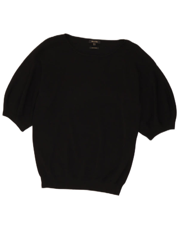 Pulover pentru femei Massimo Dutti cu gât de barcă UK 10 Mic Negru