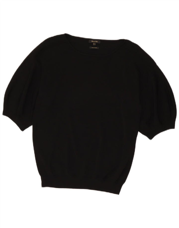 Pulover pentru femei Massimo Dutti cu gât de barcă UK 10 Mic Negru