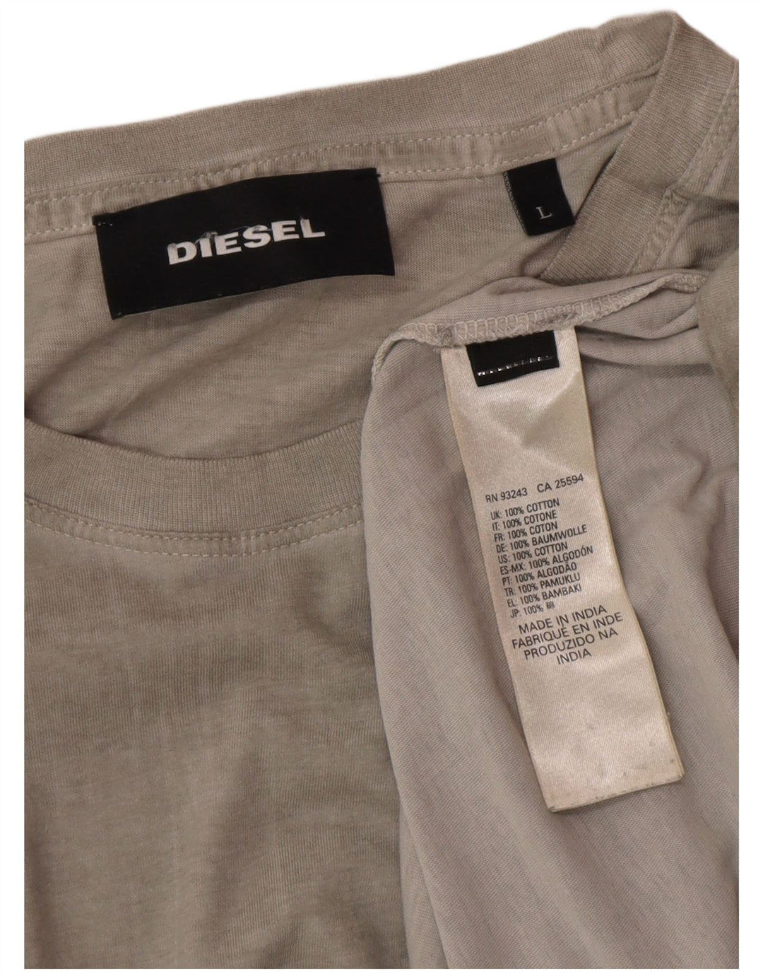 Tricou Diesel pentru bărbați Top mare bumbac gri