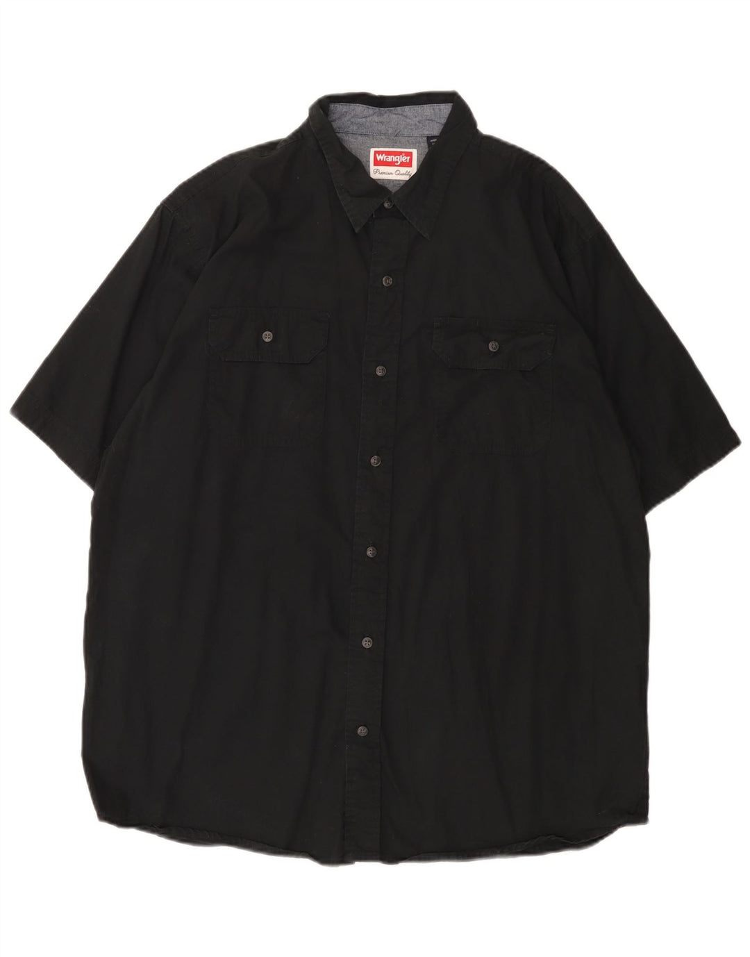 Cămașă cu mânecă scurtă pentru bărbați WRANGLER, bumbac negru mare