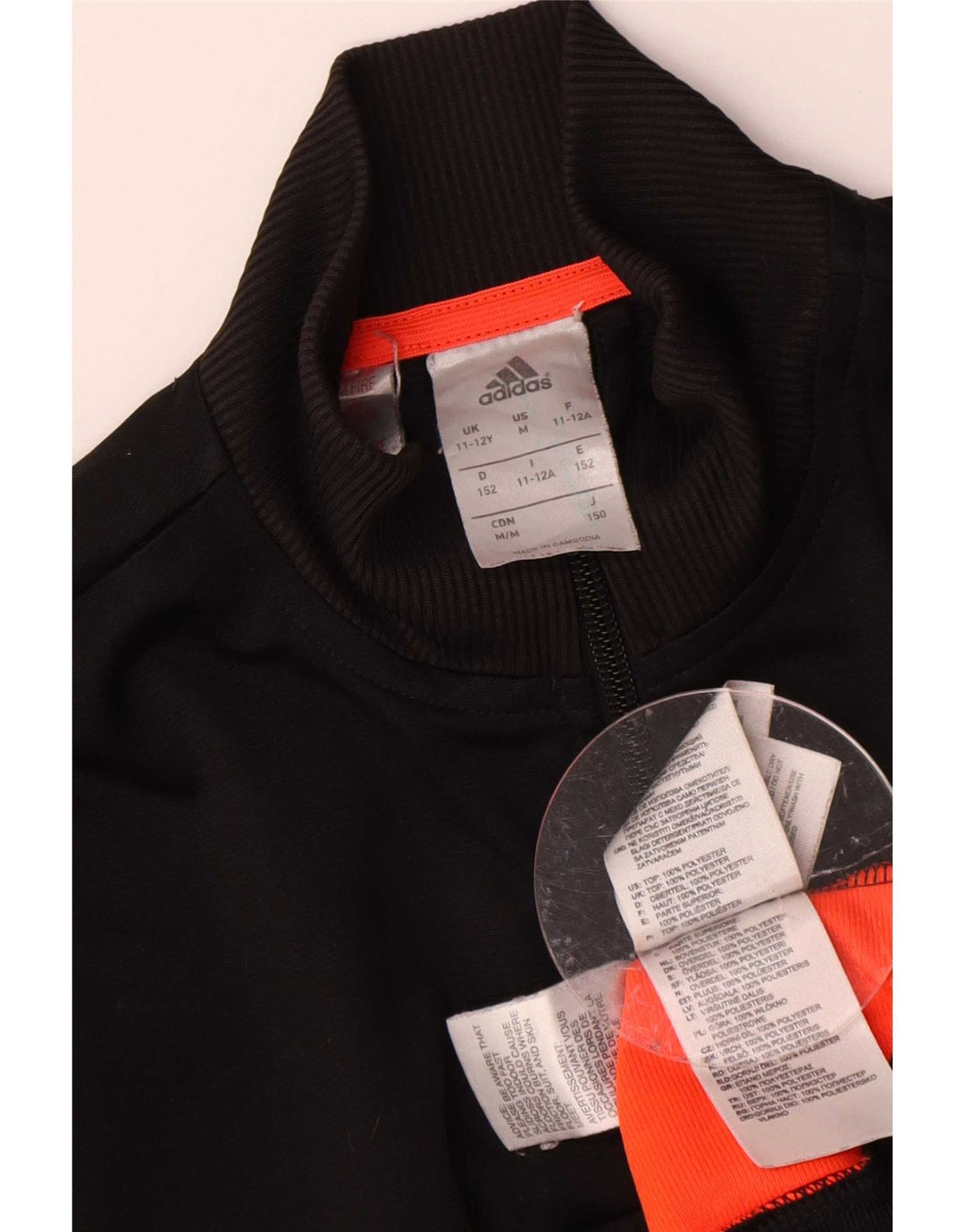 Jachetă de trening pentru băieți Adidas 11-12 ani, negru, poliester