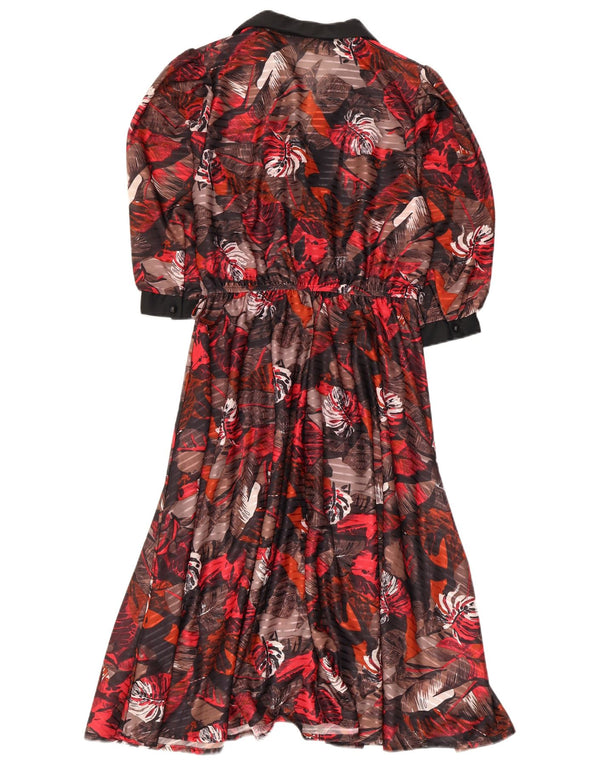 Rochie vintage pentru femei cu mâneci 3/4 în linie A EU 40 Medium Multicolor Floral