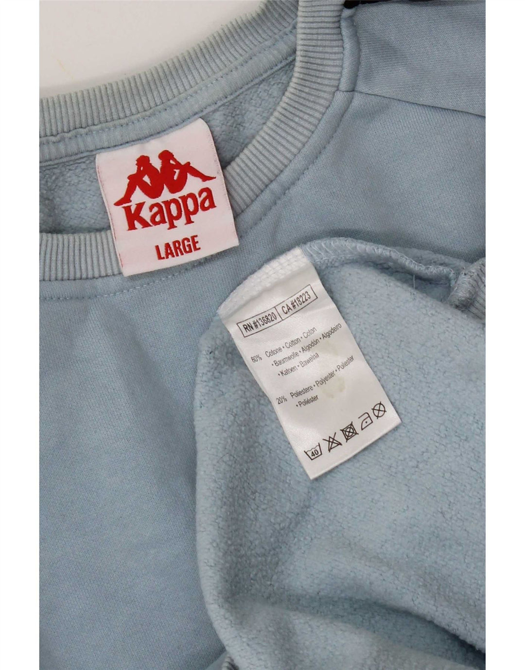 Hanorac grafic pentru bărbați Kappa Pulover mare, albastru, bumbac color bloc