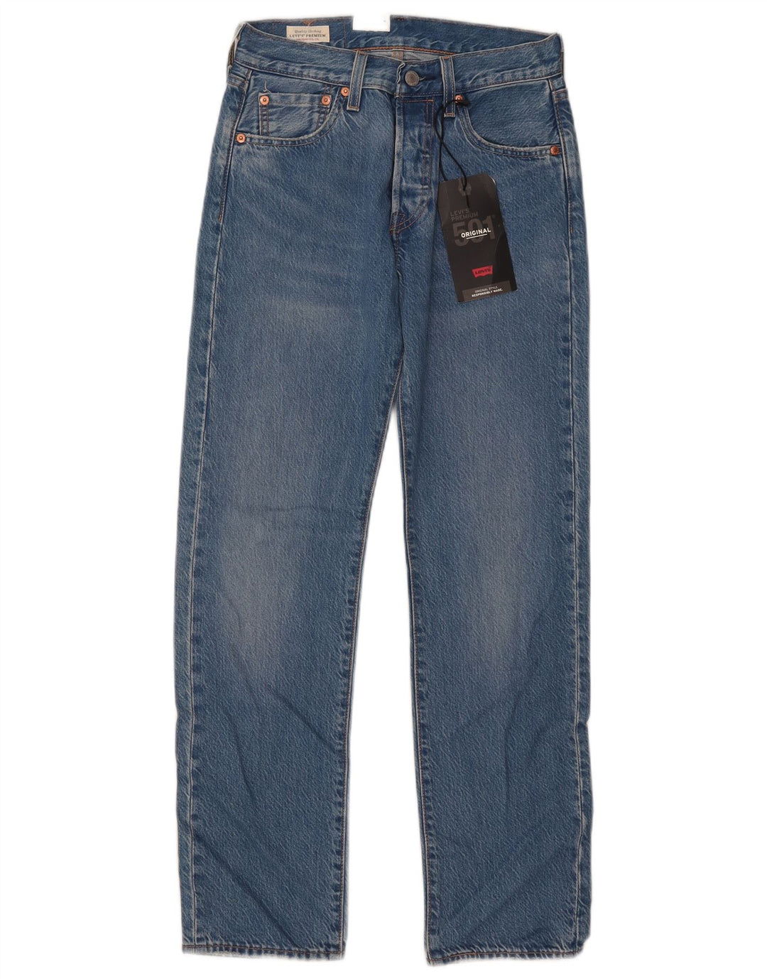 Blugi drepti pentru femei Levi's 501 W26 L30 Bumbac albastru