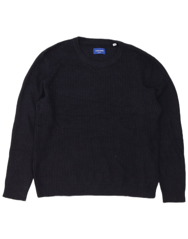 Pulover Jack & Jones pentru bărbați cu gât crew pulover XL bleumarin acrilic