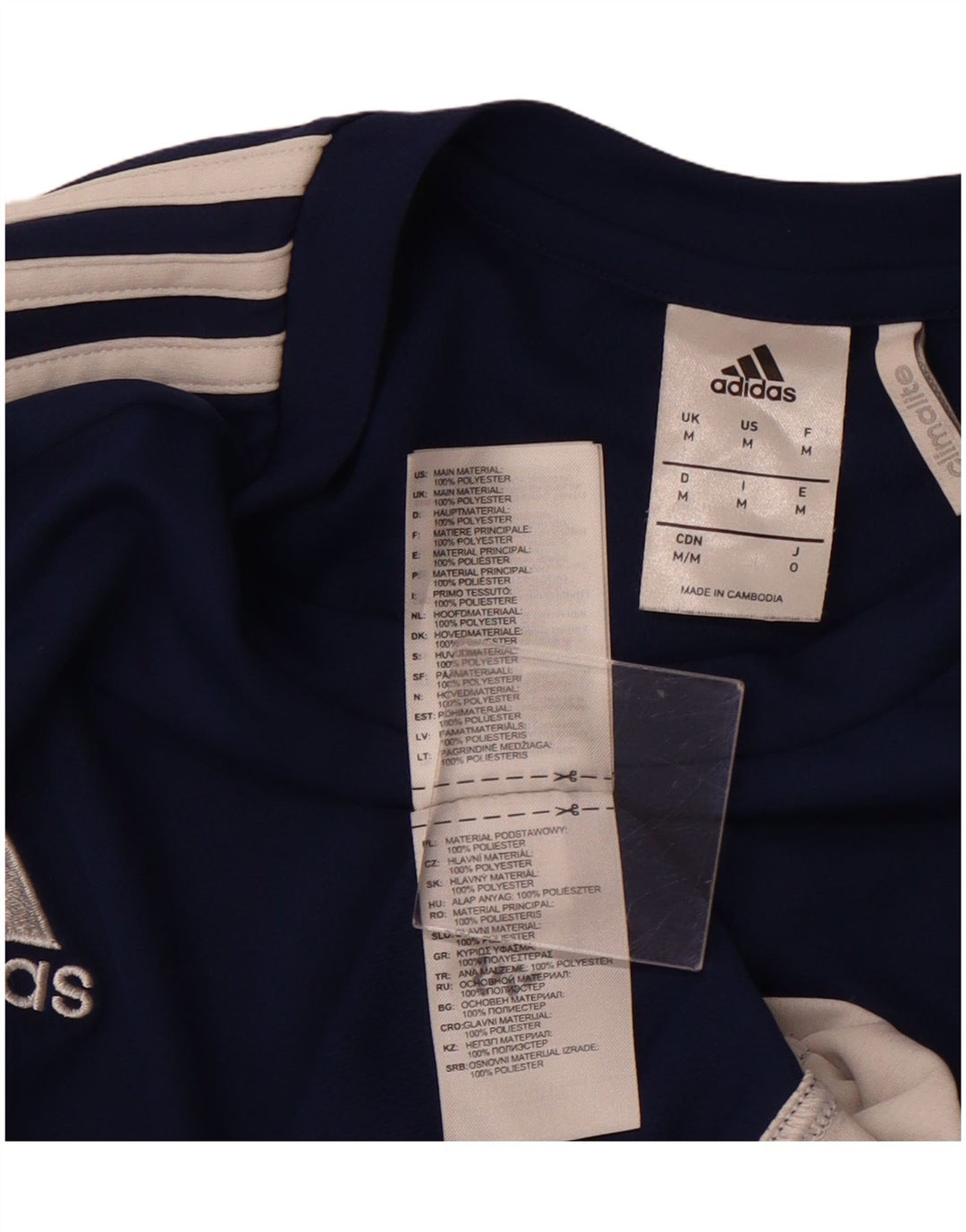Tricou ADIDAS Climalite pentru bărbați Top Mediu Bleumarin Poliester Colorblock