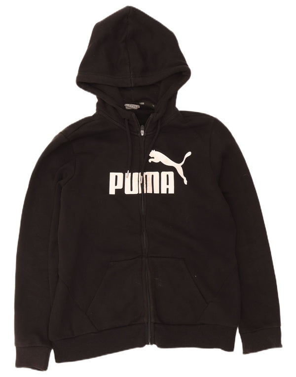 Pulover Puma Graphic Zip pentru femei UK 16, mare, negru, bumbac