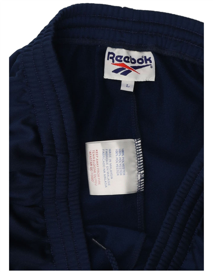 Pantaloni de trening grafic Reebok pentru bărbați, mari, albastru, poliester
