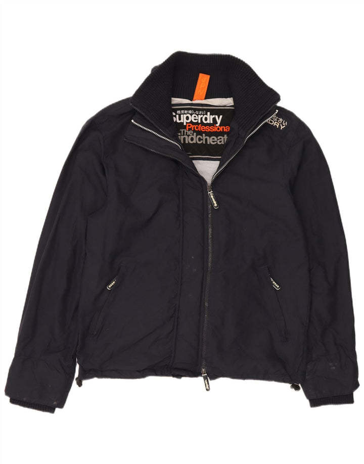 Jachetă de ploaie grafică The Windcheater pentru bărbați SUPERDRY UK 40, mare, bleumarin