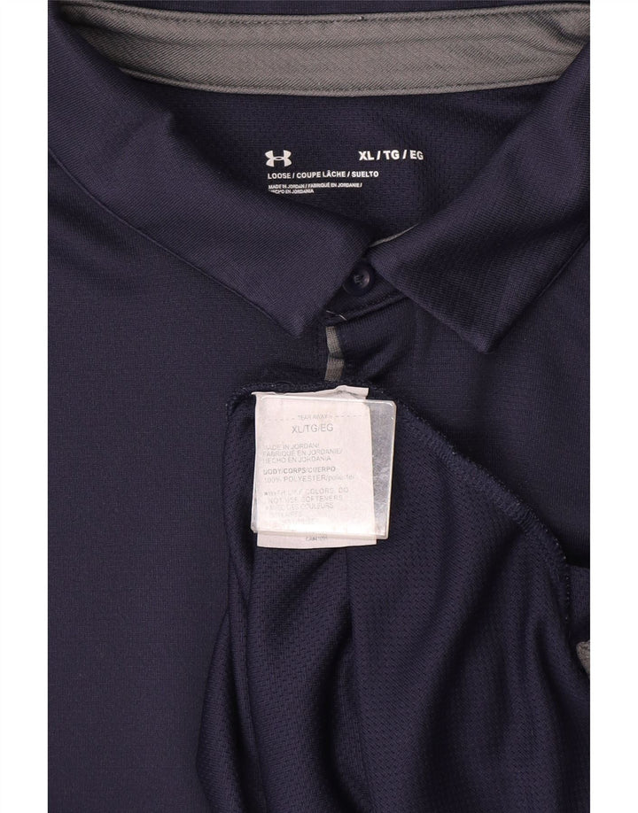 Tricou polo pentru bărbați Under Armour XL, poliester bleumarin
