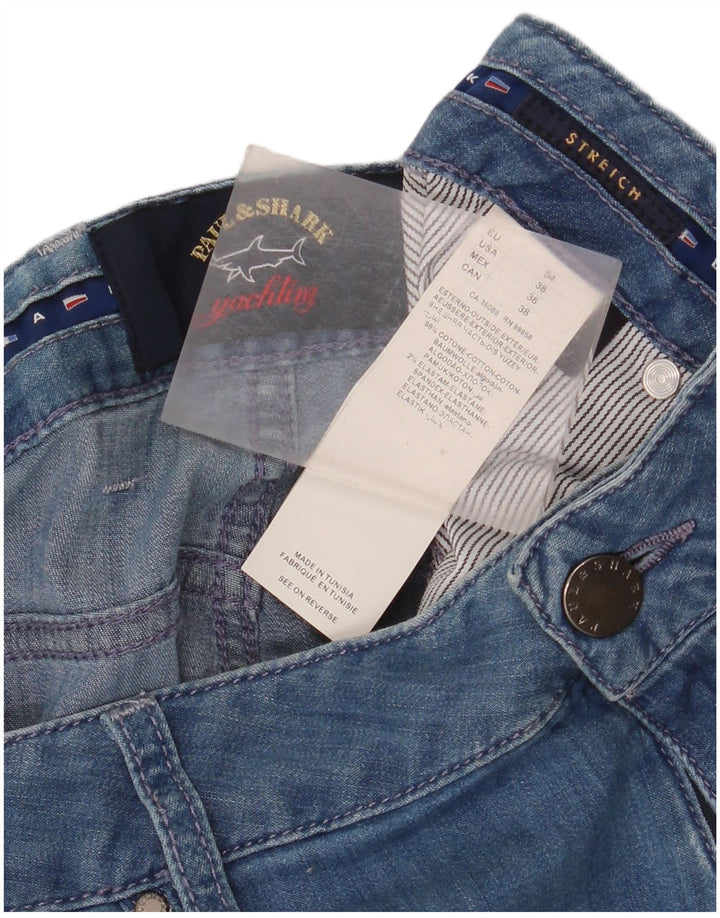 Blugi drepti stretch pentru bărbați Paul & Shark W38 L33 Bumbac albastru