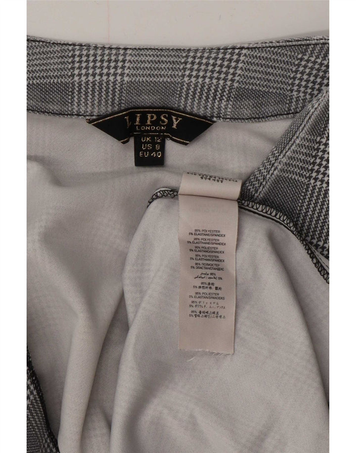 Top cardigan deschis pentru femei Lipsy UK 12 Poliester cu carouri gri mediu