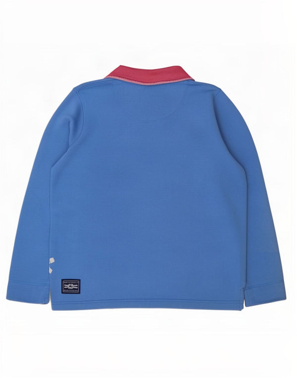 Crew Clothing Hanorac pentru femei cu fermoar și gât Pulover UK 16, mare, albastru, bumbac