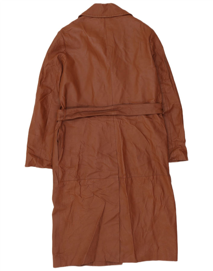 Palton supradimensionat pentru femei vintage UK 10 din piele maro mică