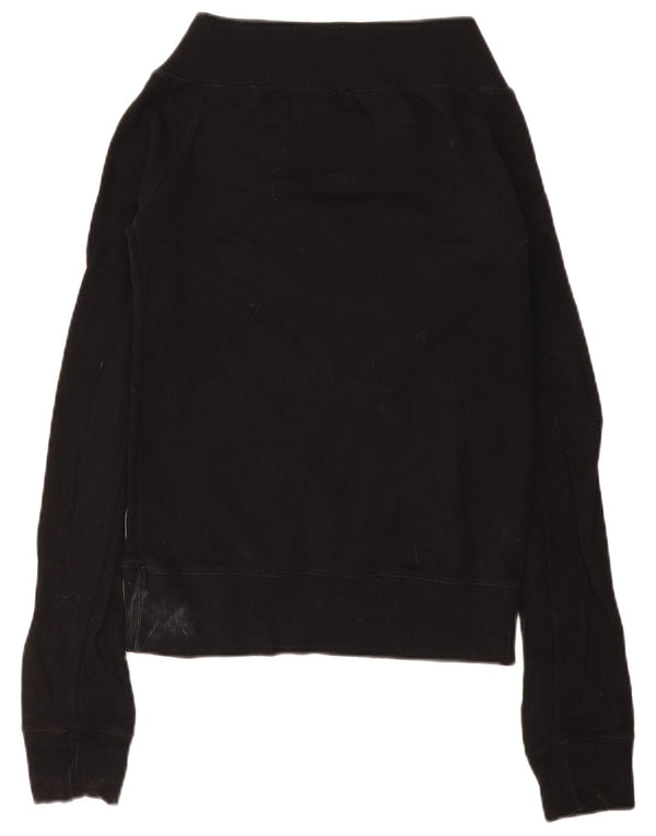 Hanorac cu grafic pentru femei Fiorucci Pulover UK 10 Bumbac negru mic