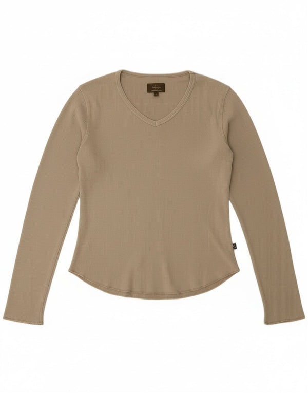 Top pentru femei Calvin Klein cu mânecă lungă UK 14, bumbac verde mediu