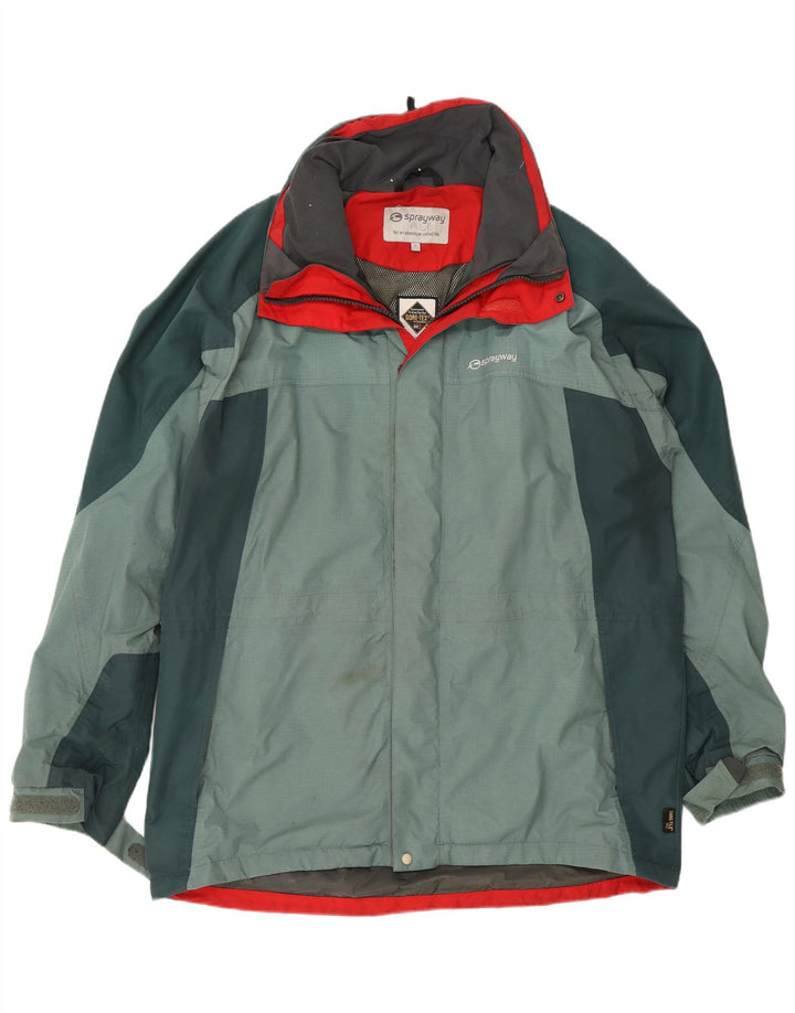 Jachetă de ploaie pentru bărbați Sprayway Gore-Tex UK 40, mare, verde, poliamidă color bloc