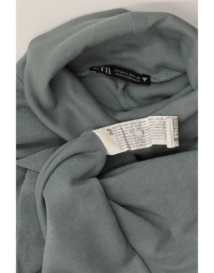 Rochie femeie Zara cu mâneci jumate, 14 UK 14, bumbac albastru mediu