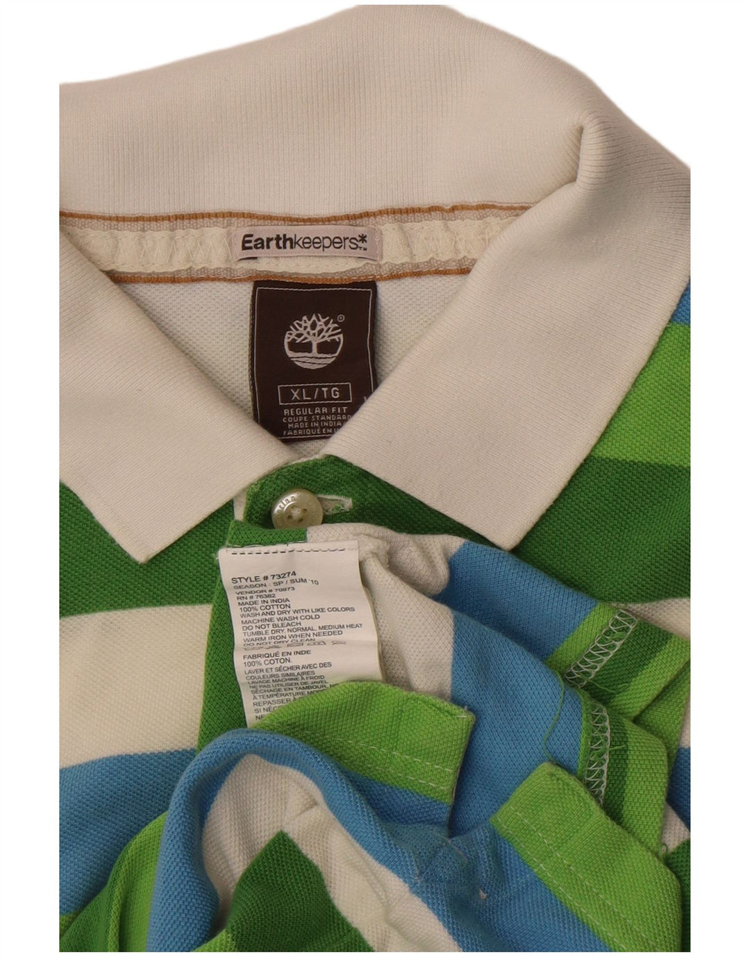Tricou polo Timberland Earthkeepers pentru bărbați XL, cu dungi multicolore