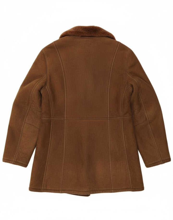 Jachetă din shearling pentru bărbați de epocă IT 54 2XL din piele maro