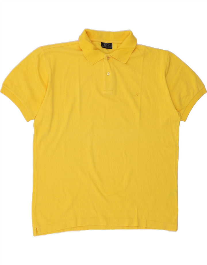 RIFLE Mens Polo Shirt Medium Yellow Cotton Vintage Rifle and Second-Hand Rifle from Messina Hembry 