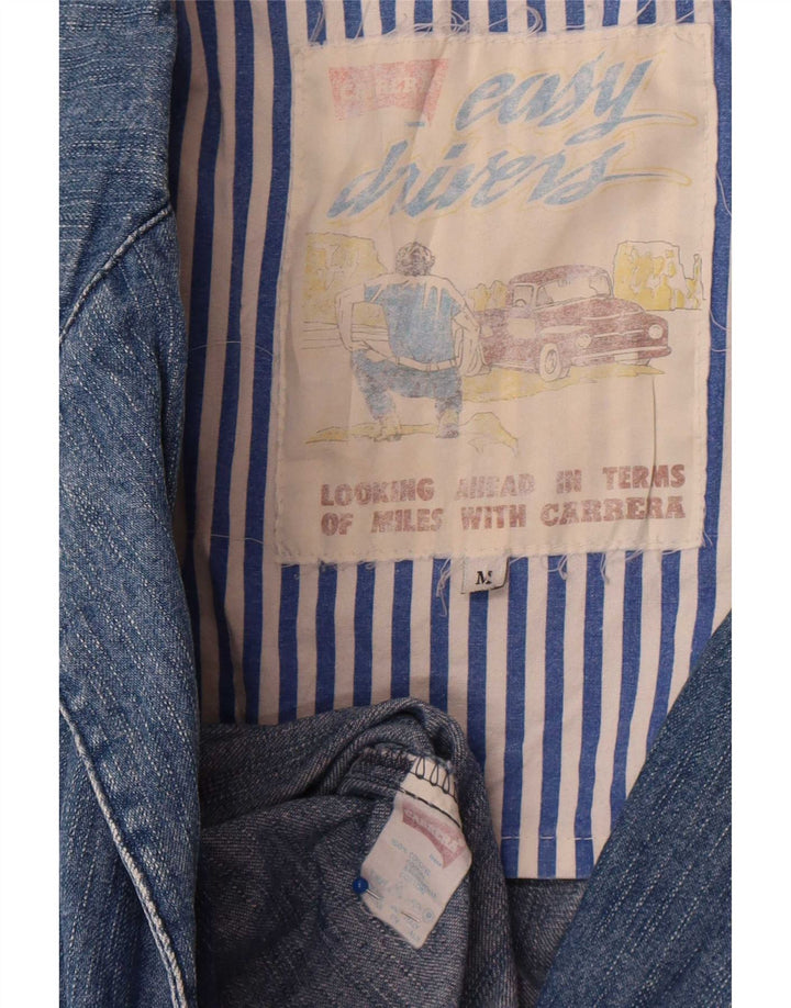 Jachetă pentru bărbați Carrera din denim cu 2 nasturi, UK 38, bumbac albastru mediu