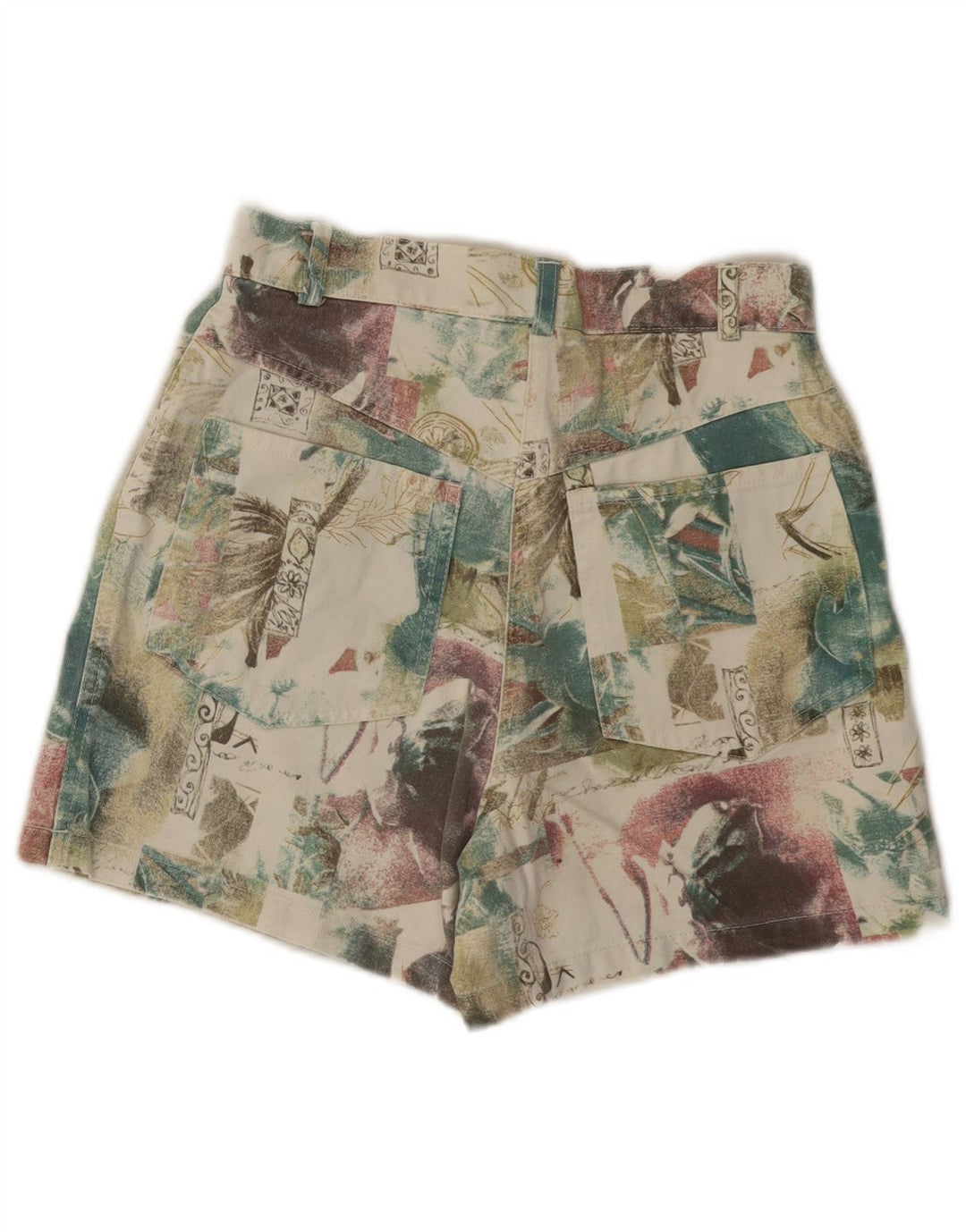 Pantaloni scurti casual vintage pentru femei UK 12 Medium W26 Multicolor Floral