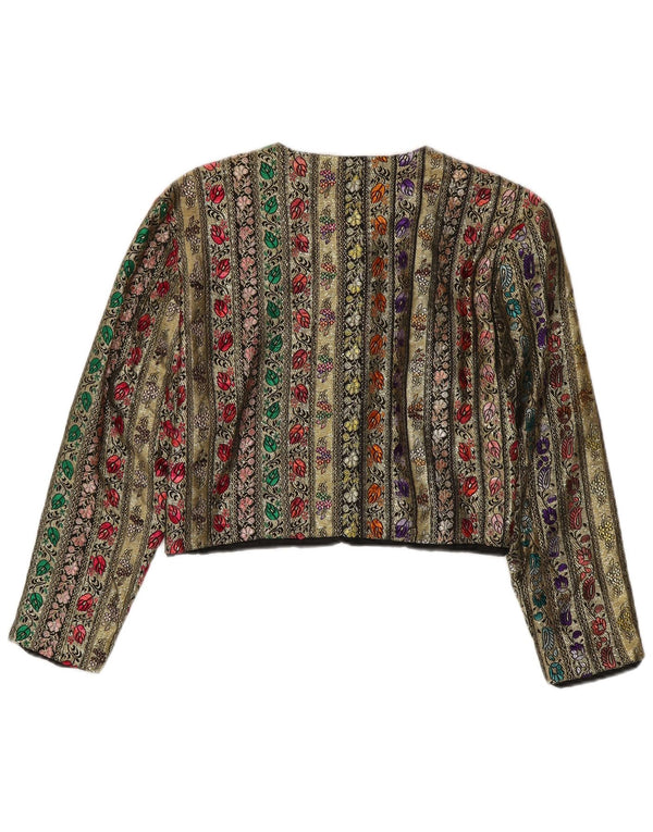 Blazer Vintage pentru femei cu 5 nasturi UK 12 Medium Multicolor Floral